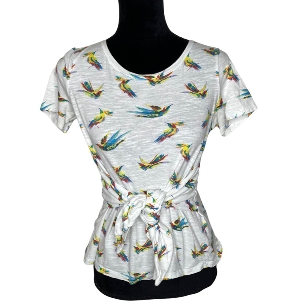 Anthropologie Meadow Rue Pajaro Bird Top Cotton S
